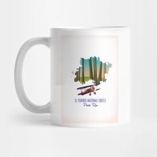 El Yunque National Forest, Puerto Rico map Mug